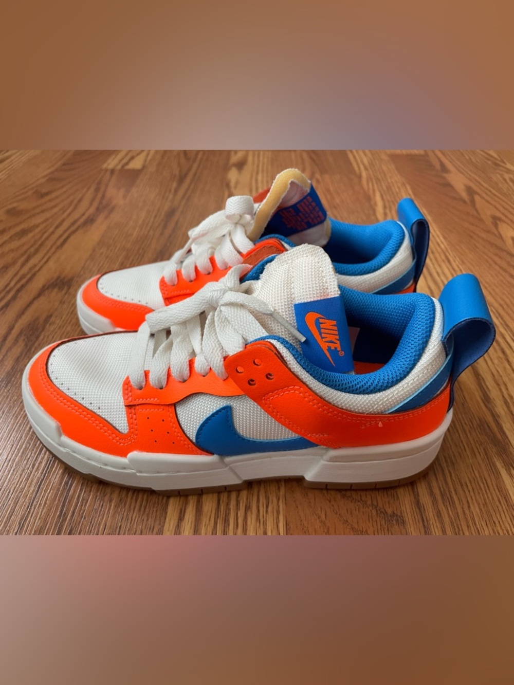 Nike Low Top Sneakers White Orange Blue US 6.5 Women / EU 37.5